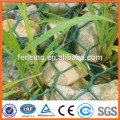 80 * 100mm de qualité supérieure PVC vert Revêtue Gabion panier / Gabion Box Factory